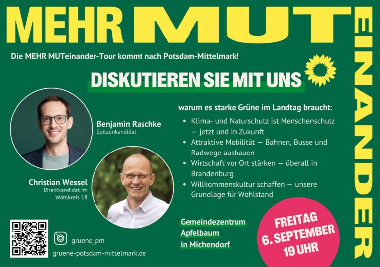 Am 6.9. zentrale Wahlkampfveranstaltung in Michendorf